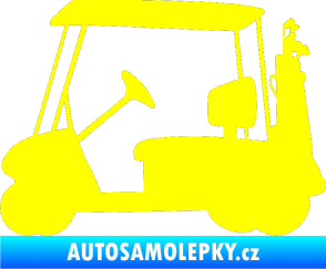 Samolepka Golfista 012 levá vozík žlutá citron
