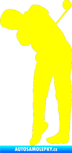 Samolepka Golfista 013 levá žlutá citron