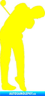 Samolepka Golfista 013 pravá žlutá citron
