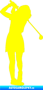 Samolepka Golfistka 014 pravá žlutá citron