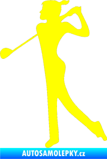 Samolepka Golfistka 016 levá žlutá citron