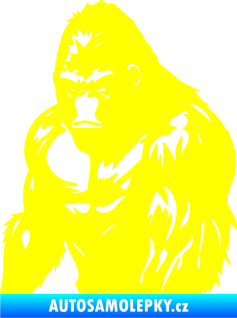Samolepka Gorila 004 levá žlutá citron