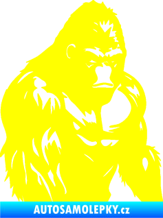 Samolepka Gorila 004 pravá žlutá citron