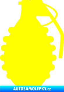 Samolepka Granát 002 pravá žlutá citron