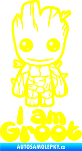 Samolepka Groot 001 levá s nápisem žlutá citron
