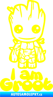 Samolepka Groot 001 pravá s nápisem žlutá citron