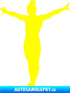Samolepka Gymnastka 002 levá žlutá citron