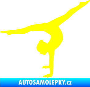 Samolepka Gymnastka 005 levá žlutá citron