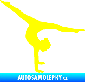 Samolepka Gymnastka 005 pravá žlutá citron