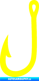 Samolepka Háček na ryby 001 levá žlutá citron