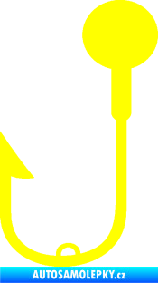 Samolepka Háček na ryby 003 levá žlutá citron