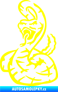 Samolepka Had 002 levá chřestýš žlutá citron
