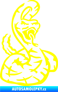Samolepka Had 002 pravá chřestýš žlutá citron