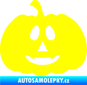 Samolepka Halloween 017 levá dýně žlutá citron