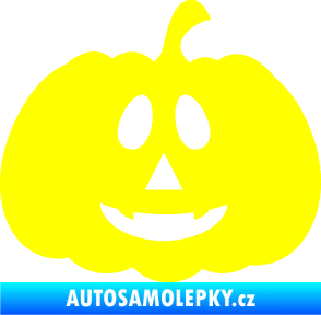 Samolepka Halloween 017 pravá dýně žlutá citron