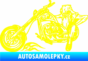 Samolepka Harley 001 levá žlutá citron