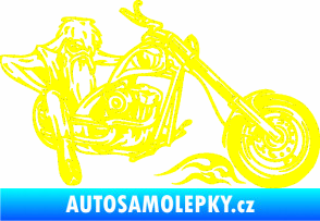 Samolepka Harley 001 pravá žlutá citron