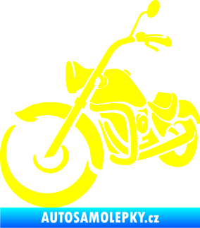 Samolepka Harley 002 levá motorka žlutá citron