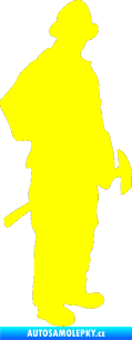 Samolepka Hasič 001 pravá žlutá citron