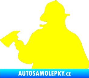 Samolepka Hasič 004 levá žlutá citron