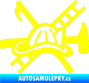 Samolepka Hasič 005 pravá žlutá citron