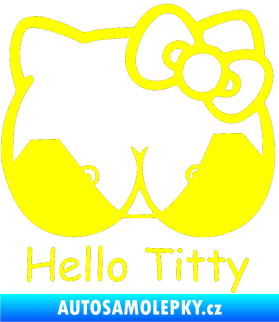 Samolepka Hello Titty žlutá citron