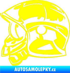Samolepka Helma levá žlutá citron