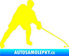 Samolepka Hokejista 002 pravá žlutá citron