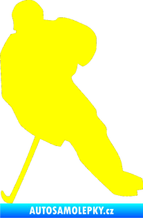 Samolepka Hokejista 003 levá žlutá citron