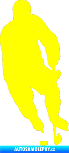 Samolepka Hokejista 004 pravá žlutá citron