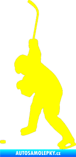 Samolepka Hokejista 006 levá žlutá citron
