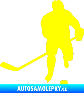 Samolepka Hokejista 008 levá žlutá citron
