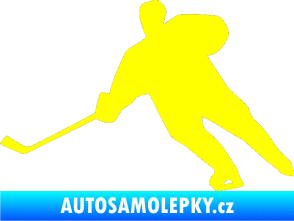 Samolepka Hokejista 014 levá žlutá citron