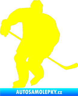 Samolepka Hokejista 020 levá žlutá citron