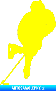 Samolepka Hokejista 021 levá žlutá citron