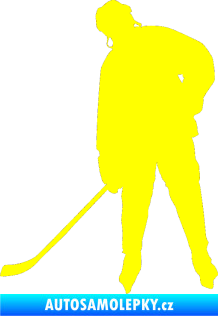 Samolepka Hokejista 024 levá žlutá citron