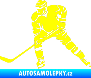 Samolepka Hokejista 026 levá žlutá citron