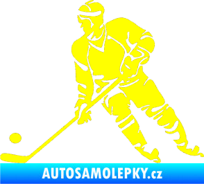 Samolepka Hokejista 027 levá žlutá citron