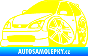 Samolepka Honda Civic karikatura levá žlutá citron