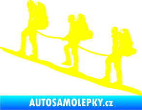 Samolepka Horolezci levá žlutá citron