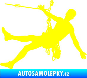 Samolepka Horolezec 002 pravá žlutá citron