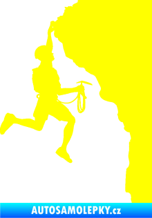 Samolepka Horolezec 003 pravá žlutá citron