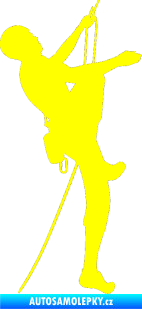 Samolepka Horolezec 001 pravá žlutá citron