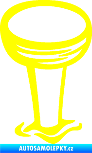 Samolepka Hřebík 001 levá zatlučený žlutá citron