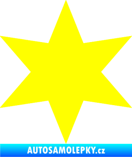 Samolepka Hvězda 002 žlutá citron