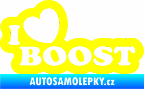Samolepka I love boost 001 žlutá citron