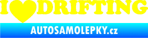 Samolepka I love drifting žlutá citron