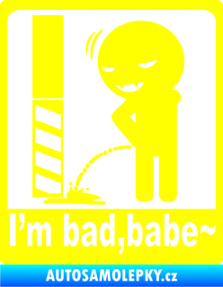 Samolepka I´m bad, babe žlutá citron