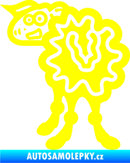 Samolepka JDM ovečka 001 levá žlutá citron