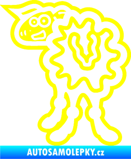 Samolepka JDM ovečka 002 levá žlutá citron